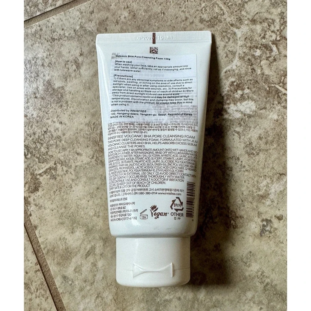 Innisfree Volcanic Clusters BHA‎ Pore Cleansing Foam  Purify ~ 150g ~ EXP 2026